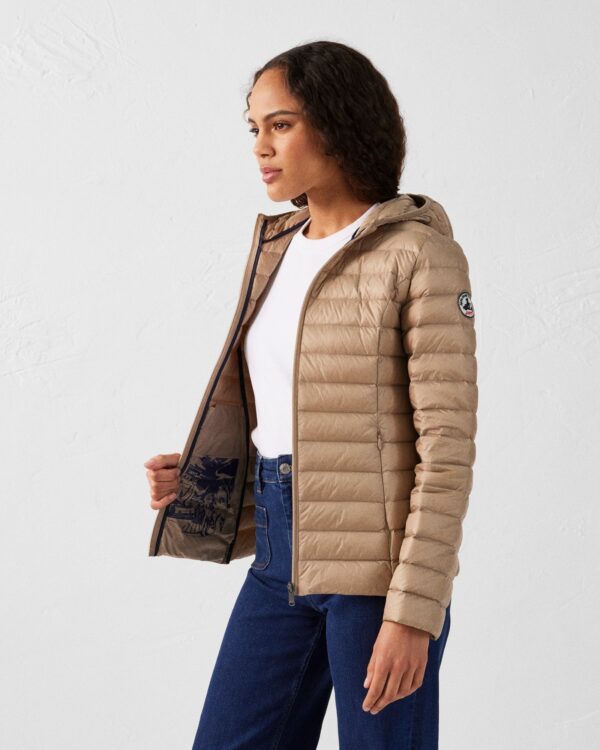 Doudoune légère à capuche Beige Cloe – Image 5