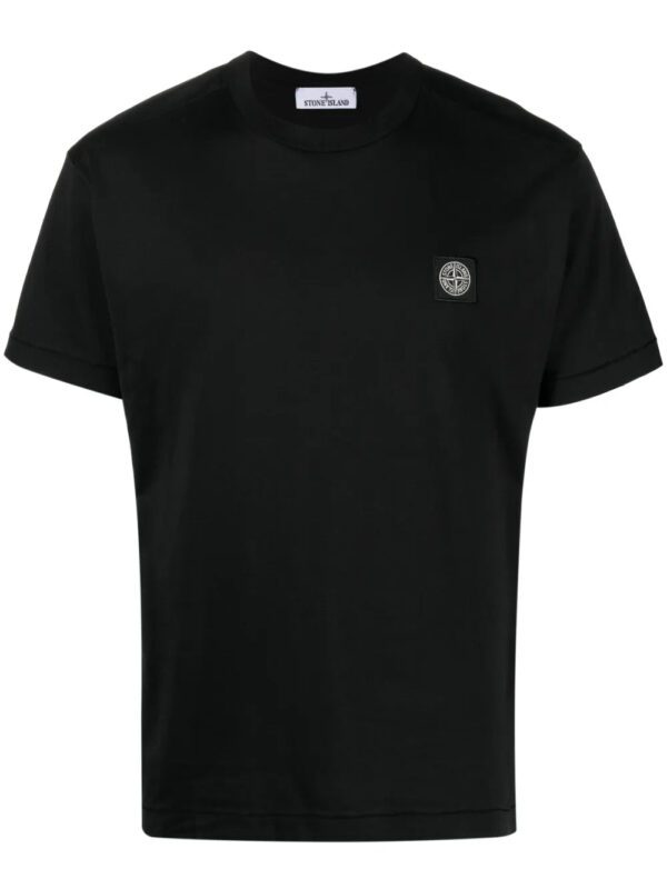 Compass-patch cotton T-shirt