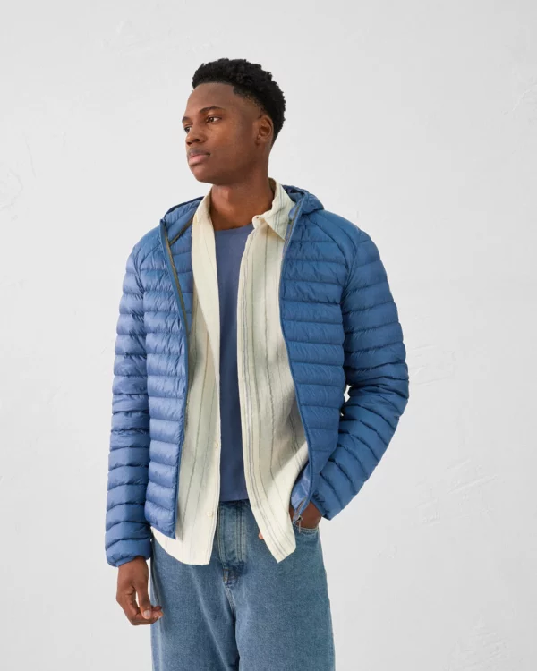 Doudoune légère à capuche Bleu jeans Nico – Image 5