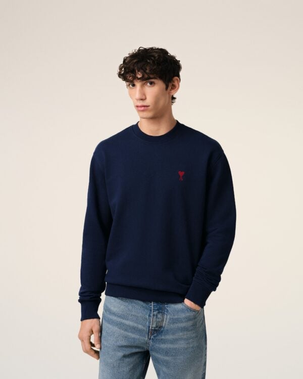 Sweatshirt Bleu Marine Ami de Coeur En Coton – Image 6