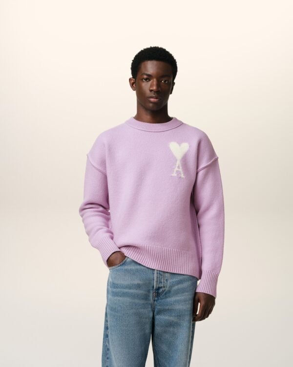 Pull Violet Ami de Coeur En Laine – Image 3