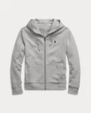 Sweat à capuche en maille double - Chiné sport clair