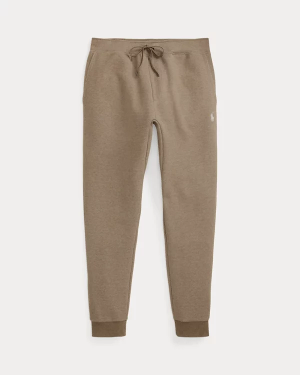 Pantalon de jogging jersey double - Brun chiné
