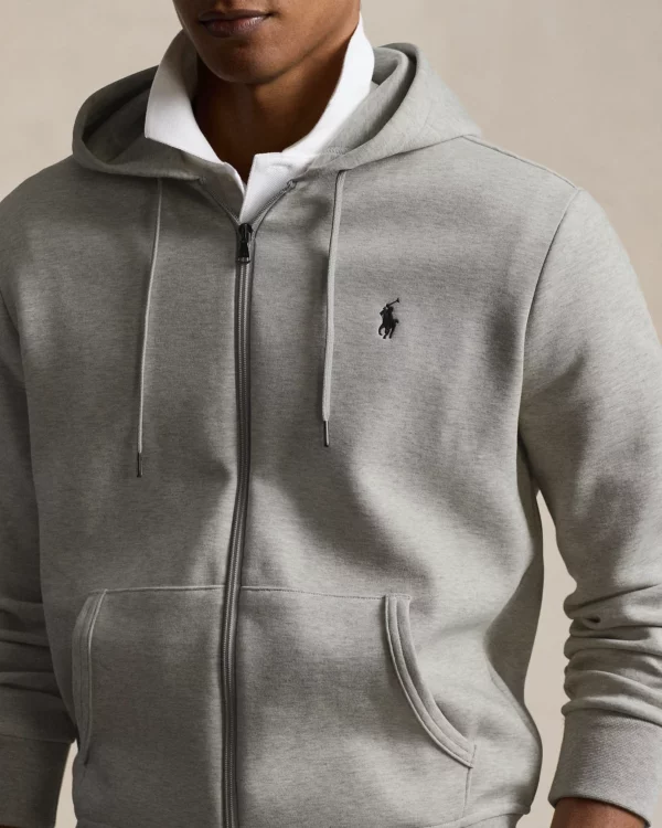 Sweat à capuche en maille double - Chiné sport clair – Image 5