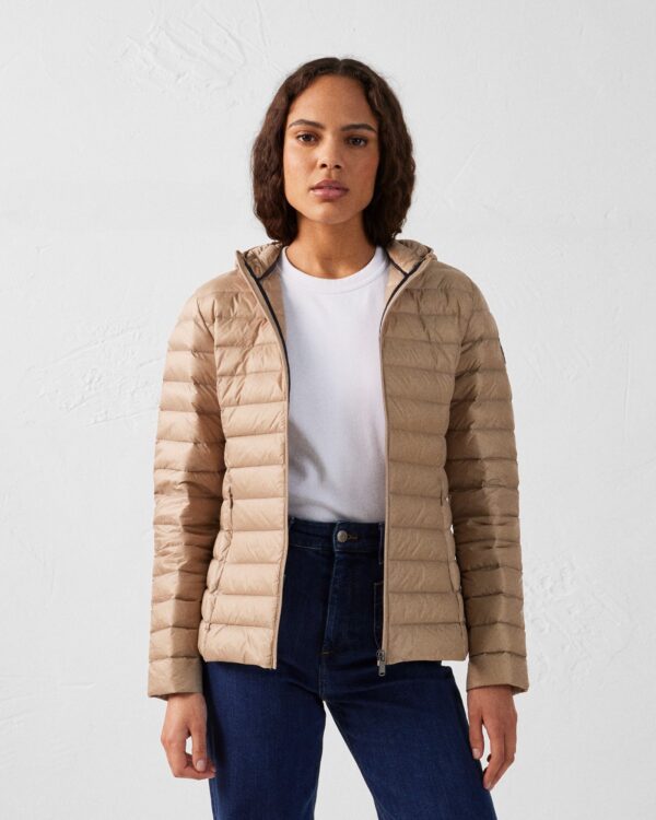 Doudoune légère à capuche Beige Cloe – Image 2