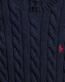 Pull en coton torsadé  - Marine chasseur