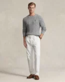 Pull en coton torsadé - Gris faon chiné