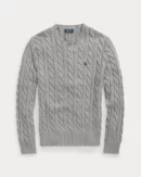 Pull en coton torsadé - Gris faon chiné
