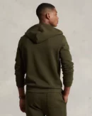 Sweat à capuche en maille double - Olive Compagnie