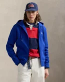 Sweat à capuche en maille double - Étoile Saphir