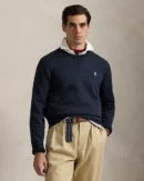 Sweat en maille double - Marine Aviateur
