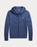 Sweat à capuche en maille double - Bleu Derby Chiné