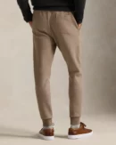 Pantalon de jogging jersey double - Brun chiné
